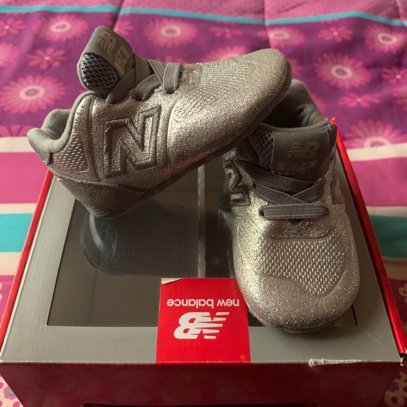 Infant 574 new balance sneakers Silver - Picture 2 of 5